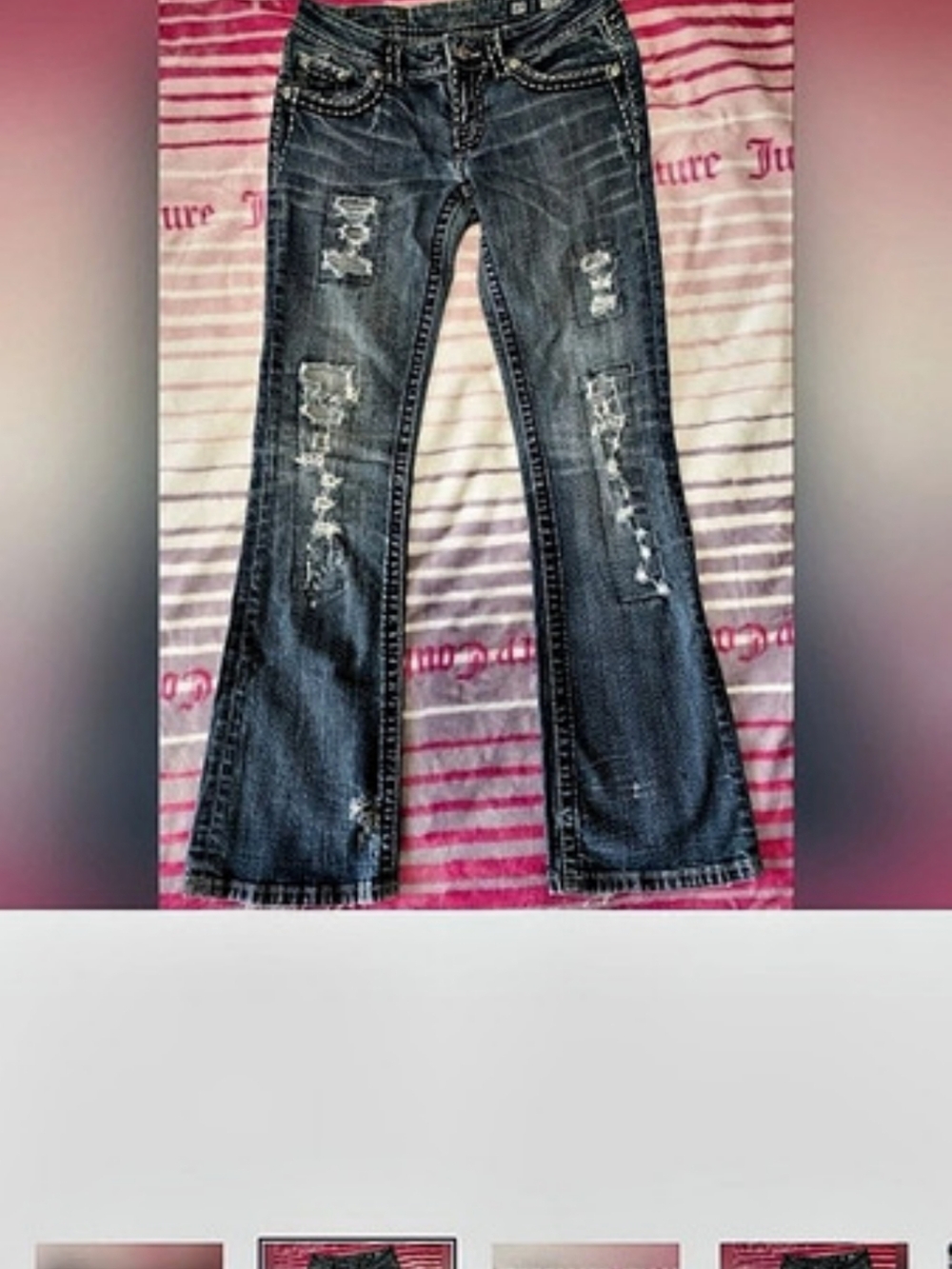 Miss Me Bootcut Jeans Blue Waist 27